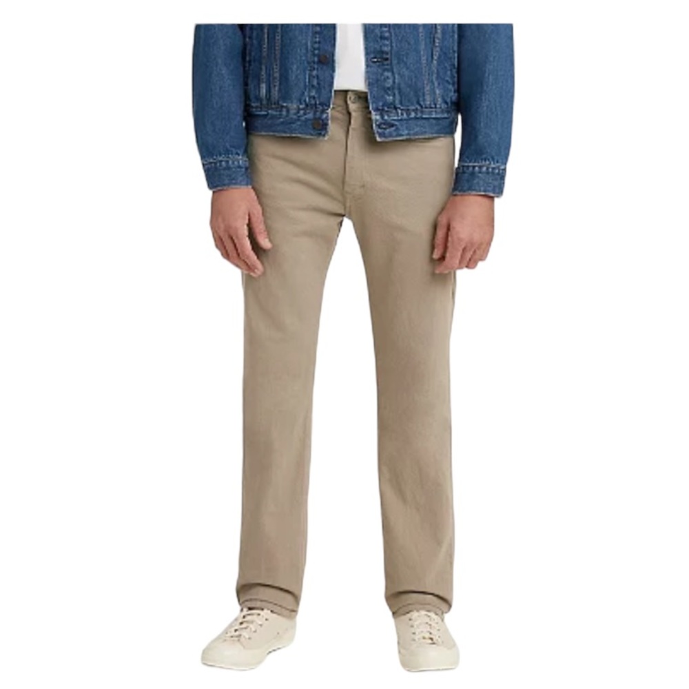 LEVI’S Men’s 505 Eco-Ease Regular-Fit Stretch Jeans in Timberwolf (tan) 34”X 34”